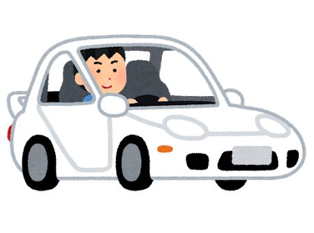 車を運転しているイラスト