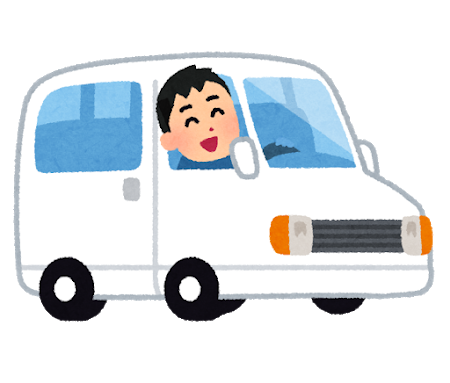 車を運転しているイラスト