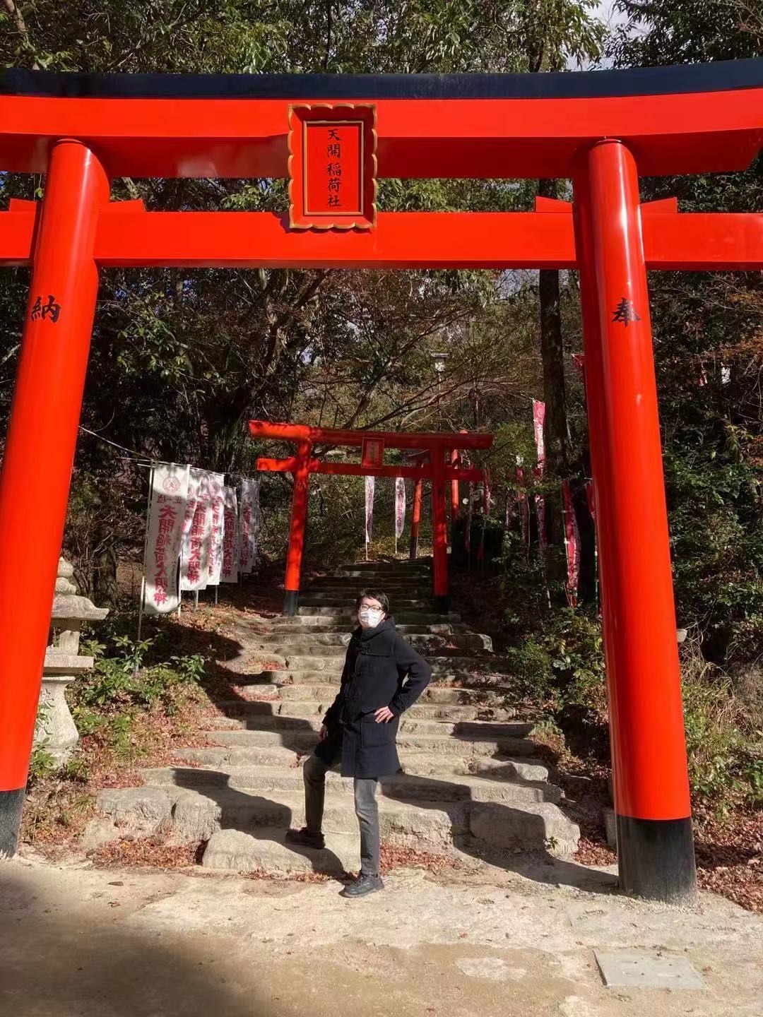 大宰府天満宮で撮ったブロガー本人が写っている写真